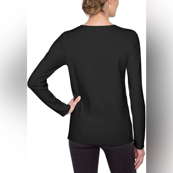 Kirkland Signature Ladies’ Crewneck Sweater Rib Knit Black Size XL - Picture 3 of 8